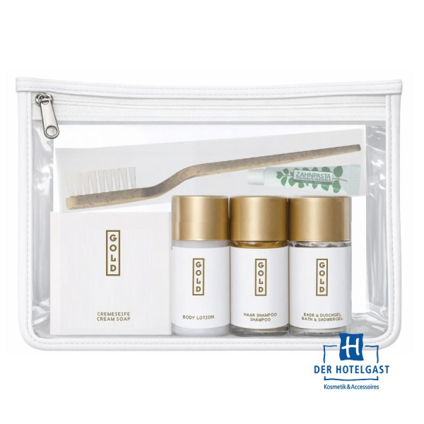 »GOLD« Übernachtungs-Set 20ml »XL« PVC weiß